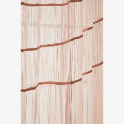 Urban Outfitters Pink Gathered Chiffon Curtain - Pink ALL at Urban Outfitters