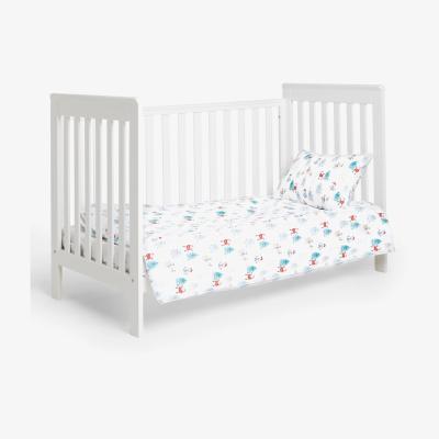 John Lewis John Lewis & Partners Santa Christmas Print Toddler Duvet Cover and Pillowcase Set, Cotbed (120 x 140cm)