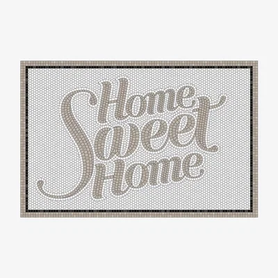 Amara PODEVACHE - 5th Avenue Home Sweet Home Vinyl Door Mat - Grey