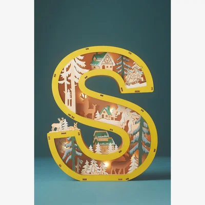 Anthropologie Monogram Wonderland Scene