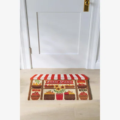 Anthropologie Farm Stand Coir Printed Doormat