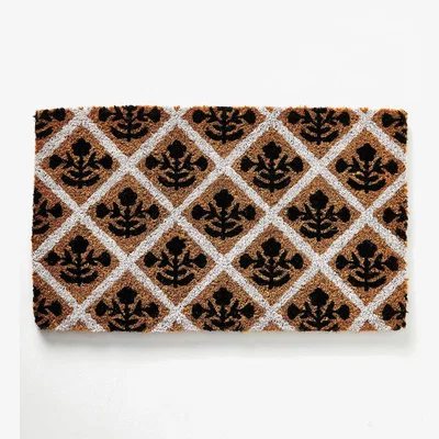 Anthropologie Block Print Doormat
