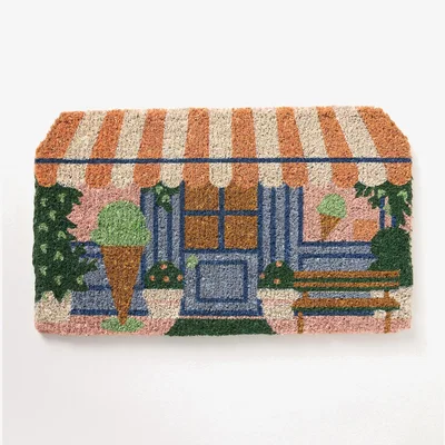 Anthropologie Ice Cream Shop Coir Printed Doormat