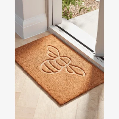 Cox and Cox Embossed Bumble Bee Doormat