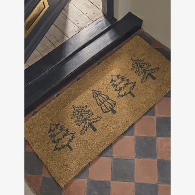 Cox and Cox Festive Trees Doormat - Double