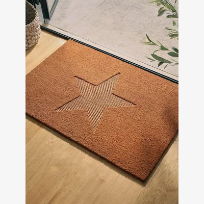 Cox and Cox Embossed Star Doormat - Large
