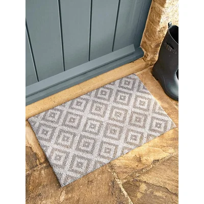 Cox and Cox Grey Diamond Doormat