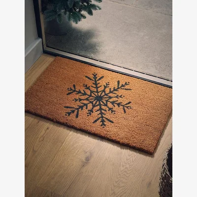 Cox and Cox Winter Snowflake Doormat