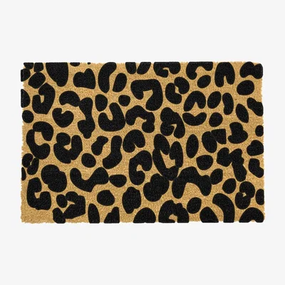 Cuckooland Artsy Doormats Leopard Print Door Mat - Black