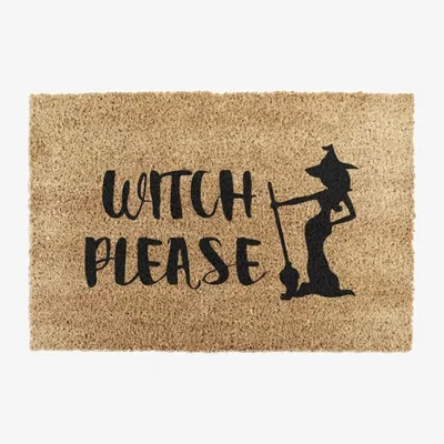 Dunelm Artsy Mats Witch Please Coir Doormat