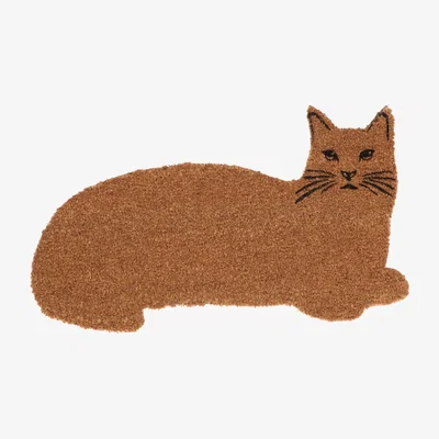 Dunelm Fallen Fruits Cat Coir Doormat Brown