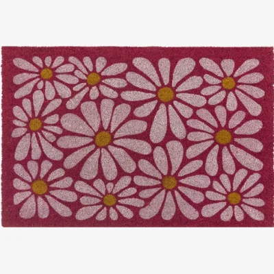 Dunelm Cedar and Sage Pretty Daisy Coir Doormat