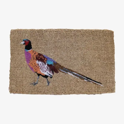 Dunelm Fallen Fruits Pheasant Coir Doormat MultiColoured