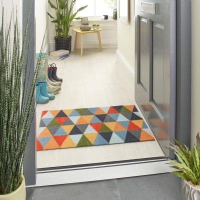 Dunelm Marvel Geo Triangles Washable Doormat MultiColoured