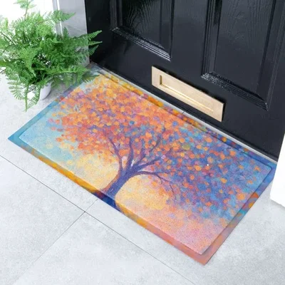 Dunelm Artsy Mats Tree Of Life Indoor Outdoor Doormat
