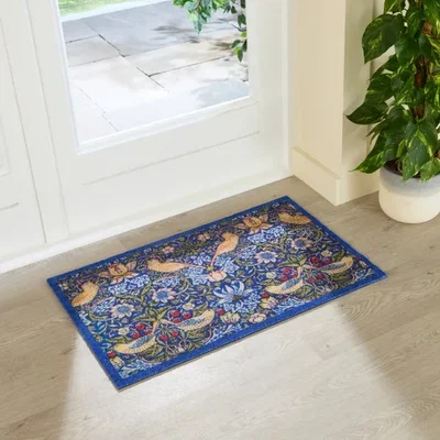 Dunelm Artsy Mats William Morris Strawberry Thief Indoor Washable Doormat