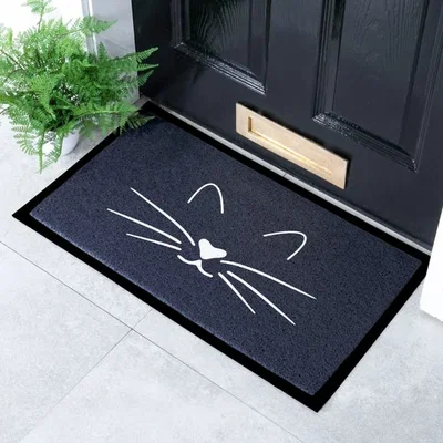 Dunelm Artsy Mats Cat Face Indoor Outdoor Doormat