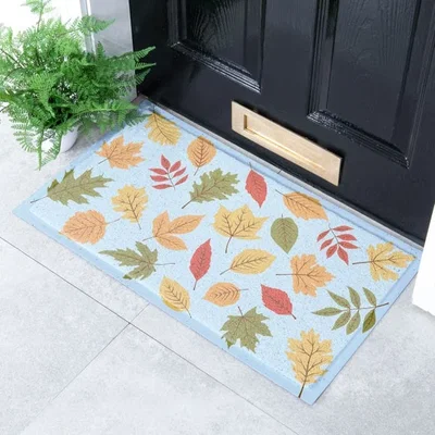 Dunelm Artsy Mats Autumn Colour Leaves Indoor Outdoor Doormat
