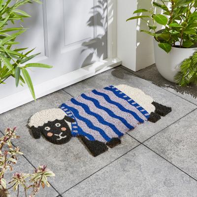 Dunelm Sheep Coir Doormat MultiColoured