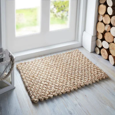 Dunelm Natural Chunky Jute Woven Doormat Brown