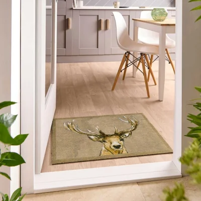 Dunelm Marvel Printed Deer Washable Mat