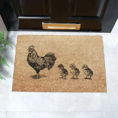 Dunelm Artsy Mats Chickens and Chicks Coir Doormat