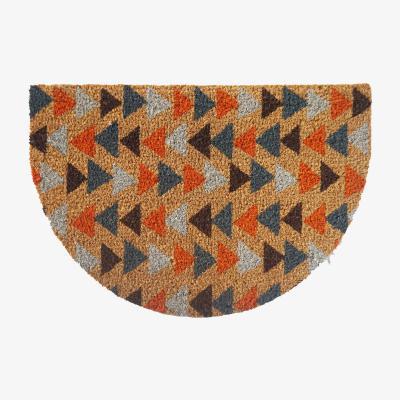 Dunelm Half Moon Triangle Doormat Brown