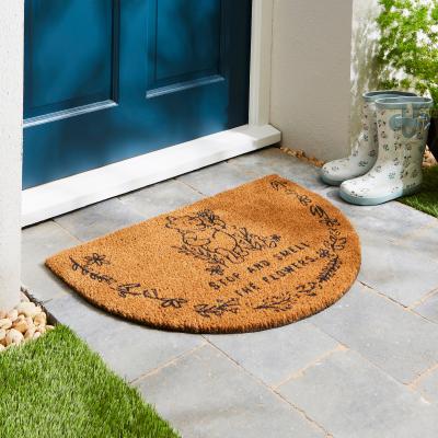 Dunelm Disney Winnie the Pooh Half Moon Coir Doormat Natural