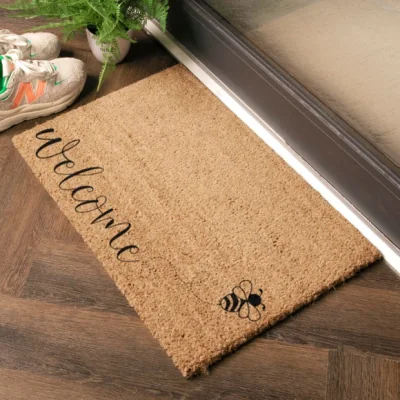 Dunelm Artsy Mats Welcome Bee Coir Doormat