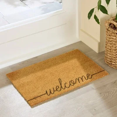 Dunelm Artsy Mats Curly Welcome Coir Doormat