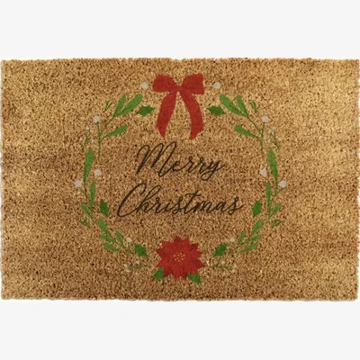 Dunelm Artsy Mats Winter Wreath Coir Doormat