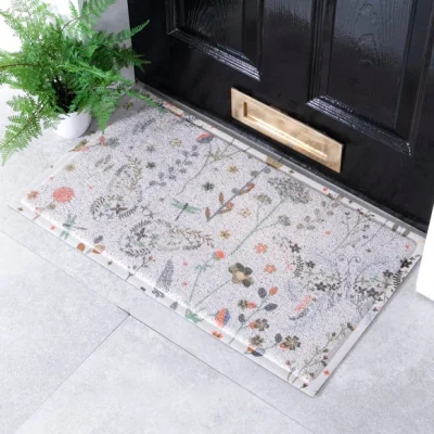 Dunelm Artsy Mats Butterfly Floral Indoor Outdoor Doormat