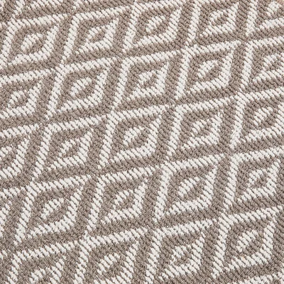 Dunelm Marvel Boucle Geometric Washable Indoor Doormat Natural
