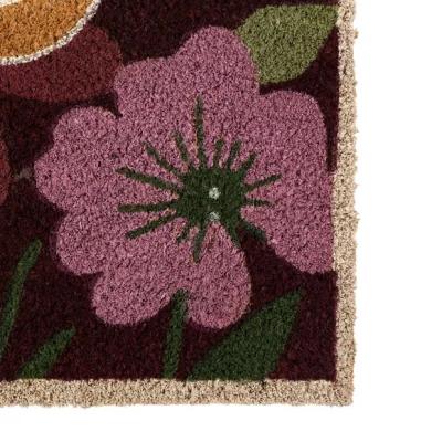Dunelm Cedar and Sage Springtime Hello Coir Doormat