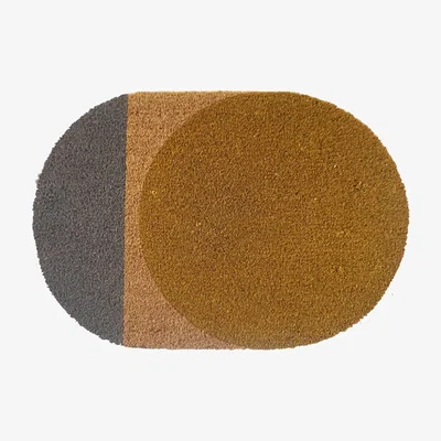 Dunelm Oval Doormat Brown