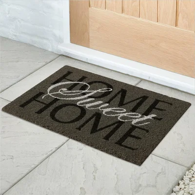 Dunelm Home Sweet Home Doormat Grey