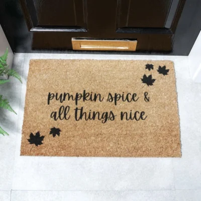 Dunelm Artsy Mats Pumpkin Spice and All Things Nice Coir Doormat