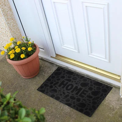 Dunelm JVL Elgon Scraper Home Doormat Black
