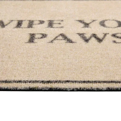 Dunelm Marvel Wipe Your Paws Washable Doormat Black and Natural