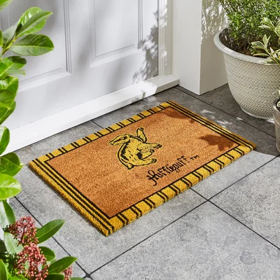 Dunelm Harry Potter Hufflepuff Indoor Outdoor Doormat Yellow