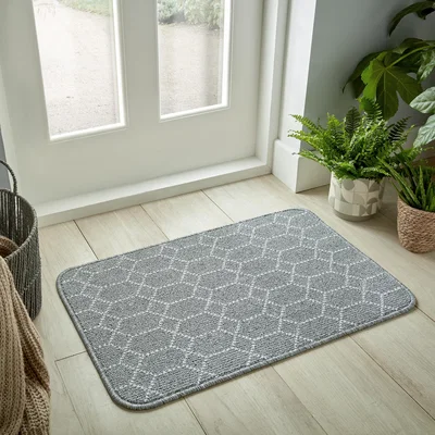 Dunelm Orion Washable Doormat Orion Grey