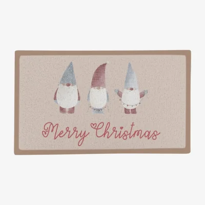 Dunelm Artsy Mats Gnome Merry Christmas Indoor Outdoor Doormat