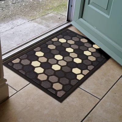 Dunelm Scrape N Sorb Tile Outdoor Doormat Charcoal