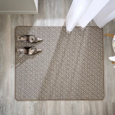 Dunelm Marvel Boucle Greek Key Washable Doormat