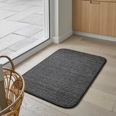Dunelm PractiMat Eleni Washable Doormat Eleni Black