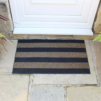 Dunelm JVL Woodford Scraper Doormat Beige