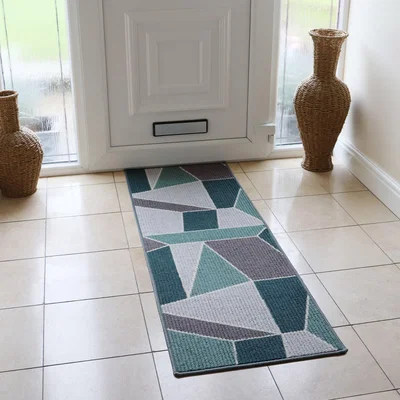 Dunelm JVL Fiora Runner Duck Egg (Blue)