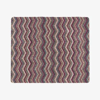 Dunelm Missouri Recycled Cotton Doormat Purple, Grey and White