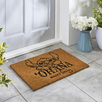 Dunelm Lilo & Stitch Coir Doormat Multi Coloured