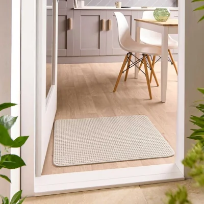 Dunelm Marvel Boucle Hi Low Textured Washable Mat